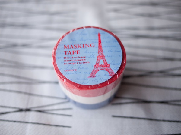 Masking tape : トリコロールカラーのフランス柄マスキングテープ | 青空書簡